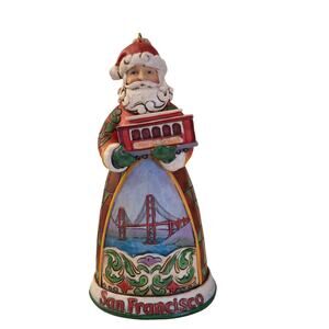 5" Jim Shore Heartwood Creek Santa Ornament “San Francisco” Figurine 2011